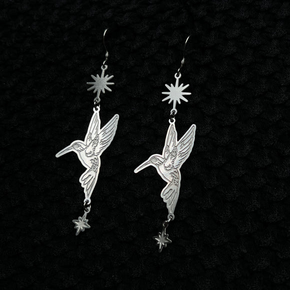 hummingbirds in flight
