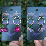 gold cherry hoops