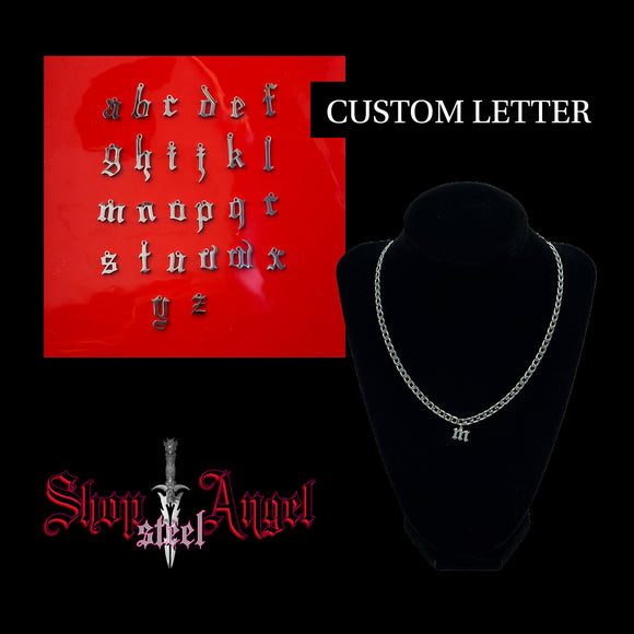 CUSTOM LETTER small curb chain